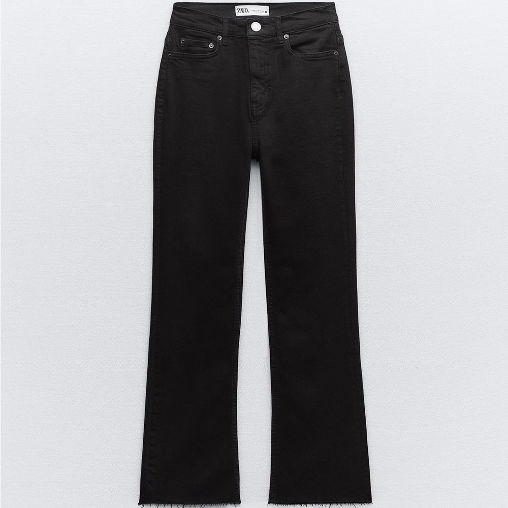Zara cropped mid-rise ZW bootcut jeans